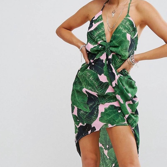 PrettyLittleThing Dresses & Skirts - Tropical Asymmetric Dress